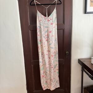 PLUM PRETTY SUGAR | Pink floral Racerback Maxi Dress | One Size